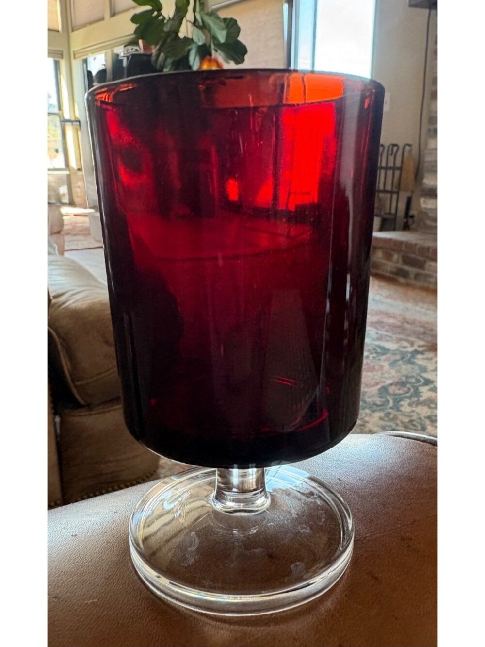 Luminarc Arcoroc Cavalier Ruby Red Small Wine Juice Glasses Vintage 4.5" Set of